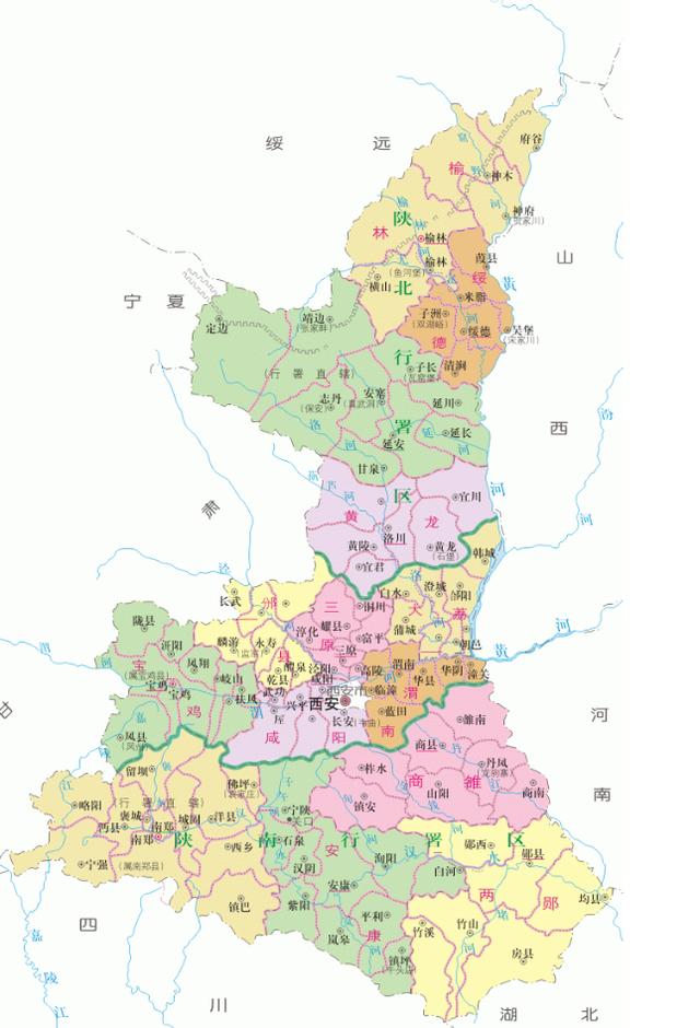 陕西地级行政区图片