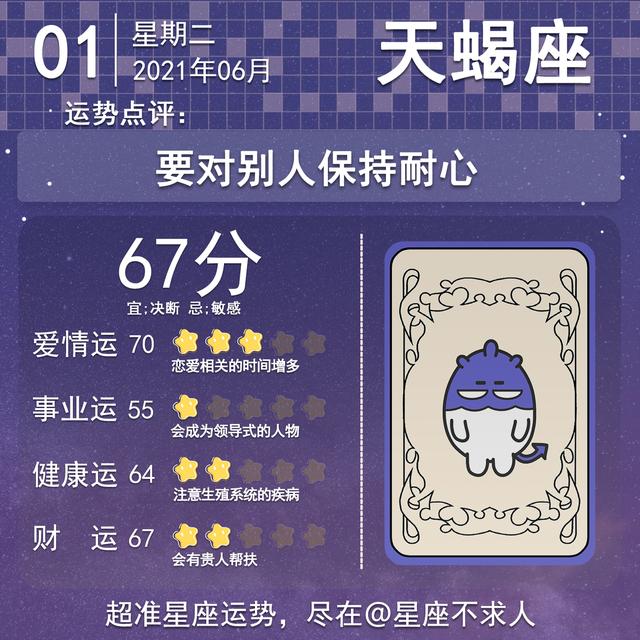 十二星座6月1号运势