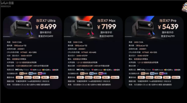 当贝X7系列正式发布：6799元起买国产高端投影！