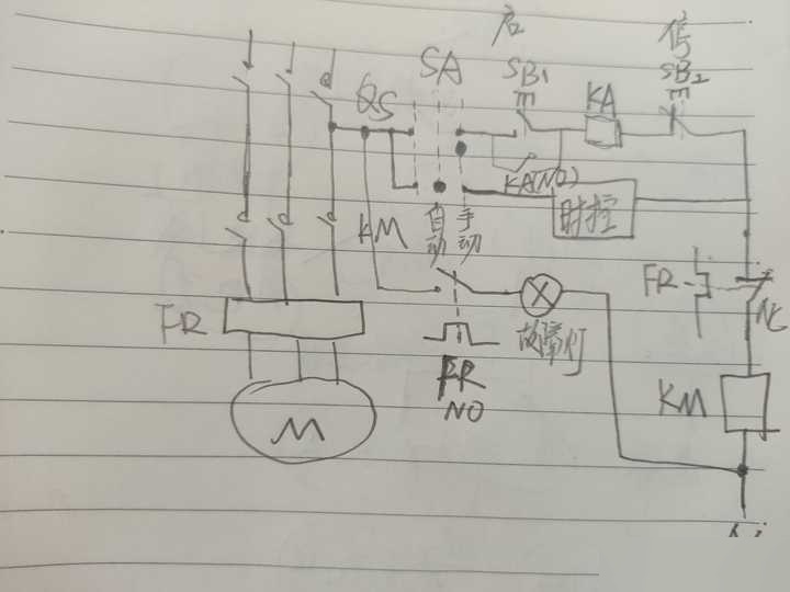 带自锁的控制电路故障指示灯怎么接?