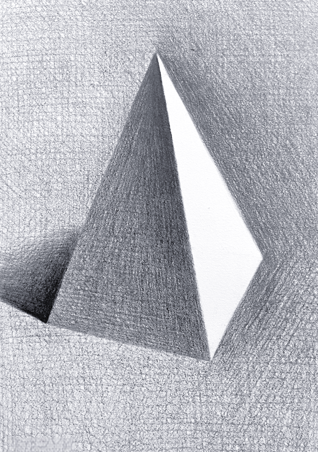 石膏几何体四棱锥素描步骤详解