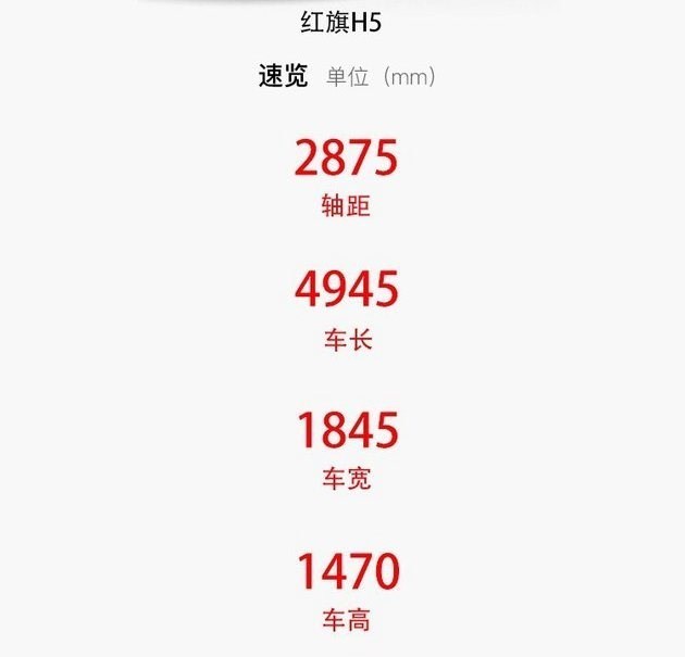 红旗h5配置参数配置表图片