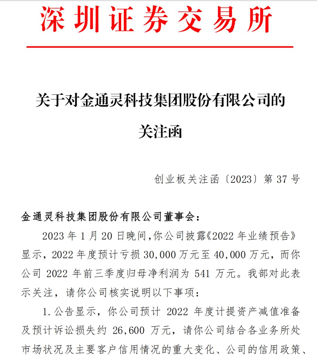 业绩"变脸!金通灵全年预亏3亿至4亿元,深交所:大额计提减值是否合理