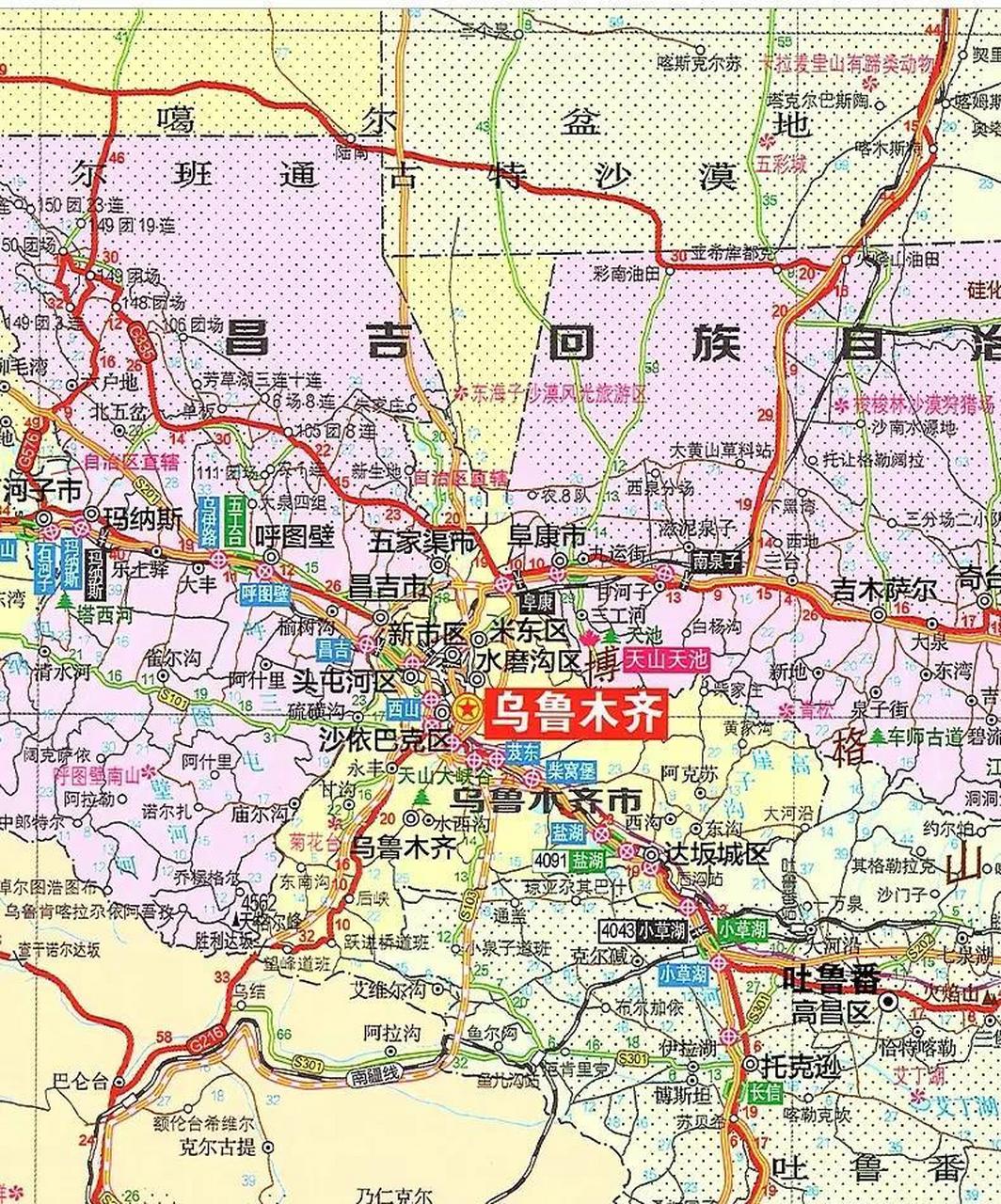 新疆216国道全程线路图图片