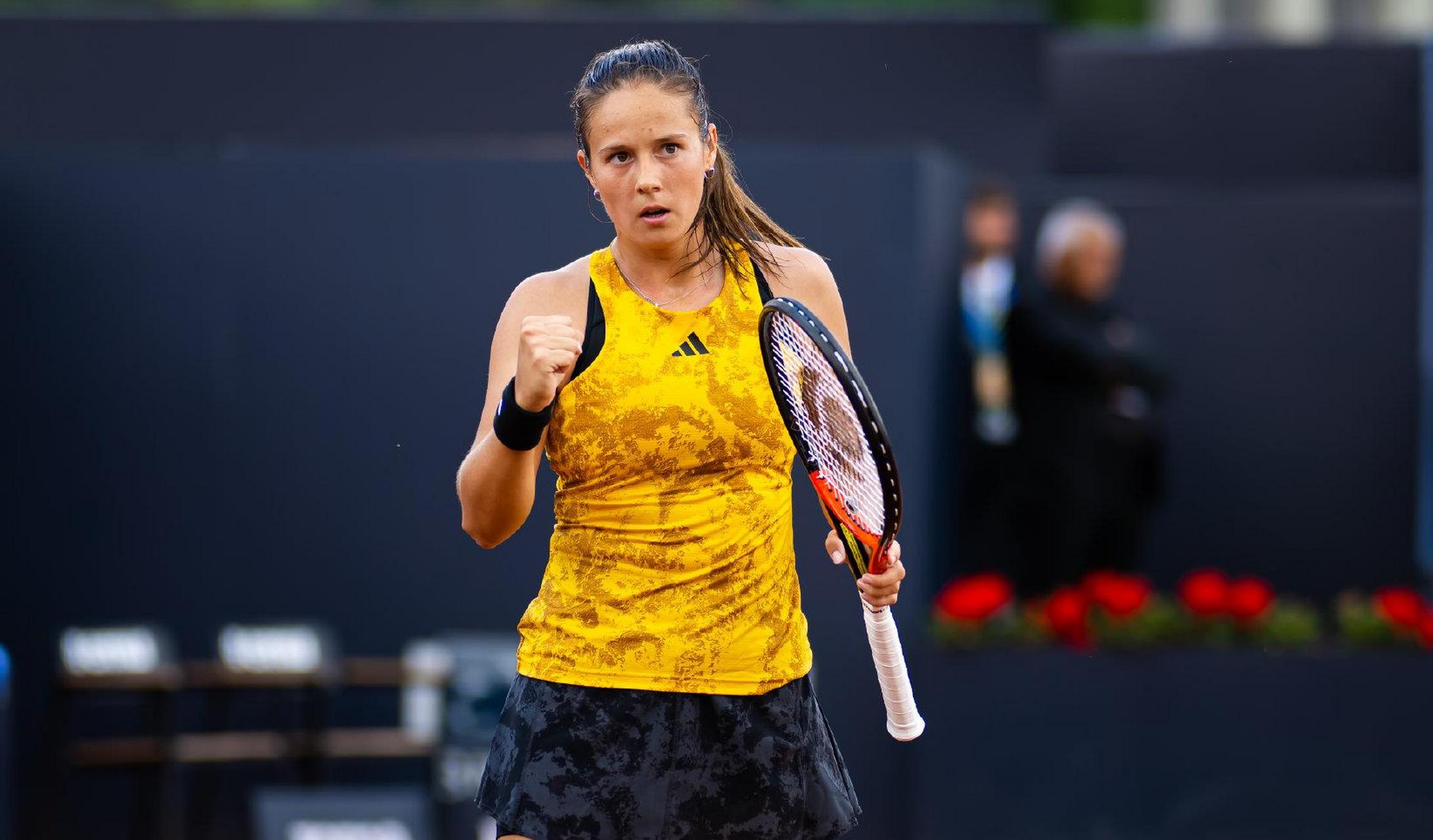 wta1000#罗马站第三轮,8号种子卡萨金娜虽然在第二盘错失3-0领先被