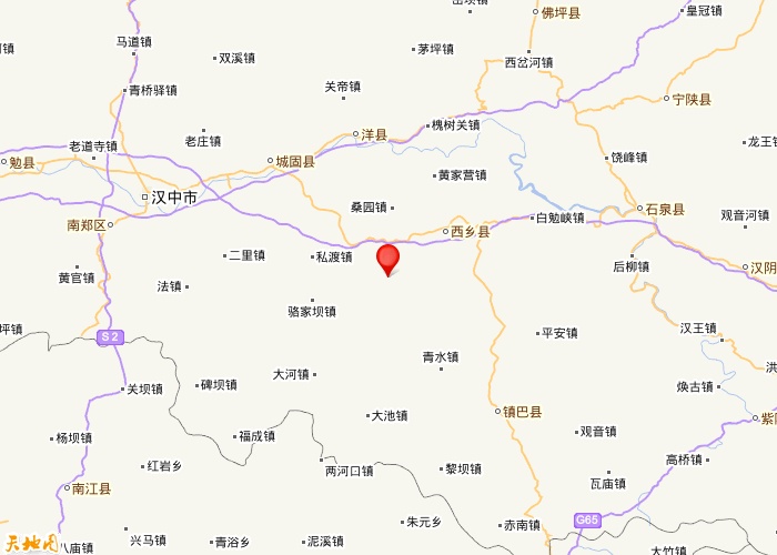 陕西汉中市西乡县发生1.9级地震