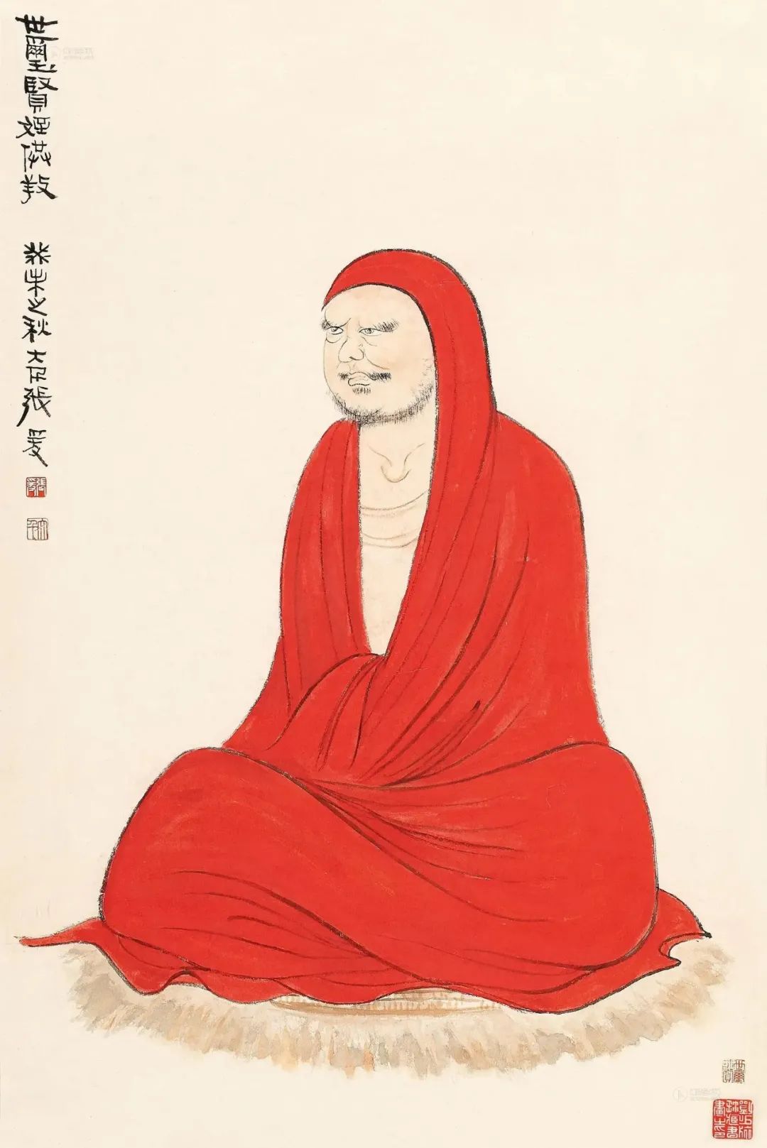 张大千《红衣罗汉图》