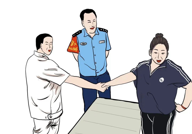 「漫画」民警化身"和事佬"巧断邻里纠纷
