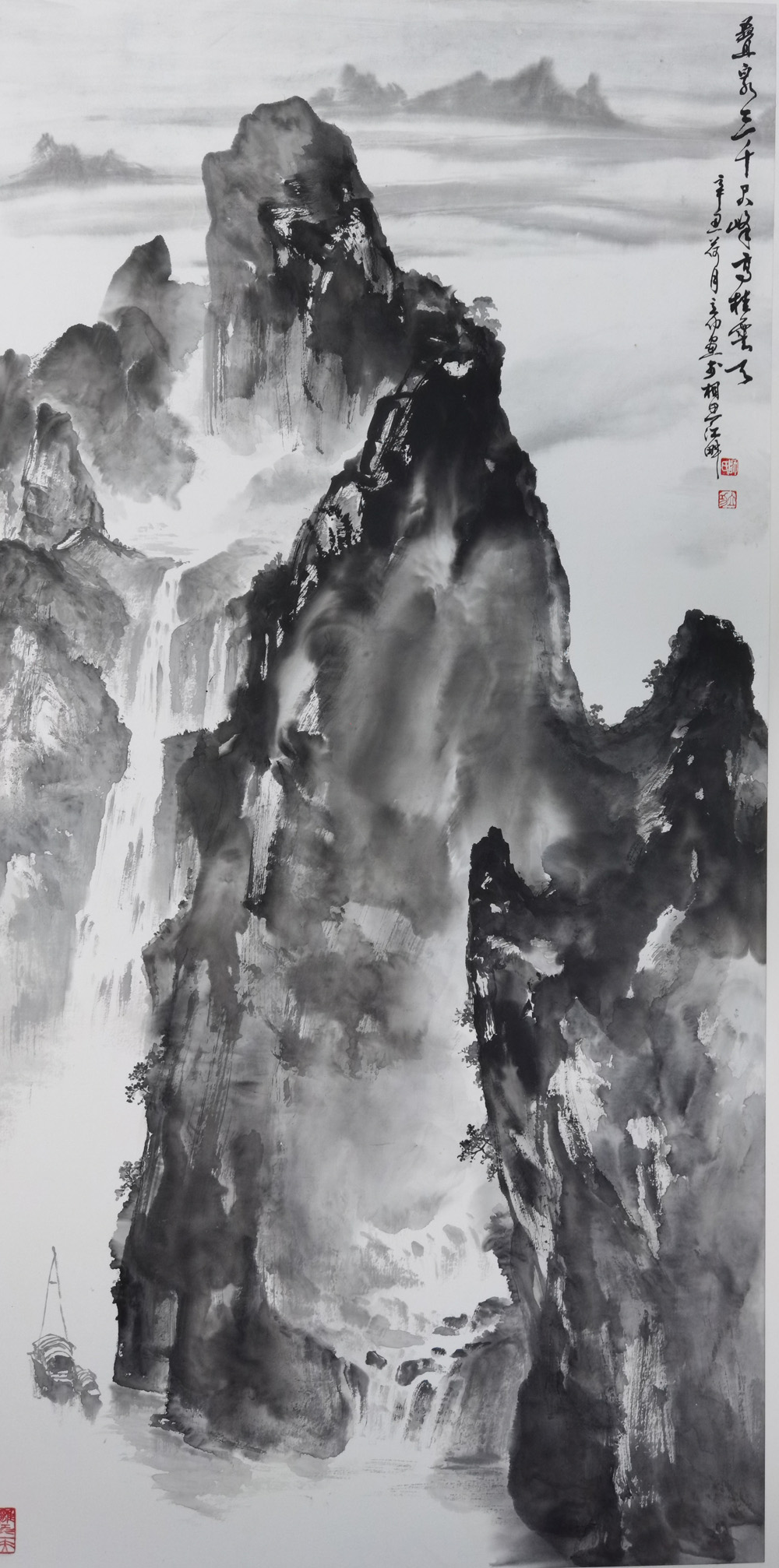 漓江的艺术表达|帅立功山水画作品欣赏