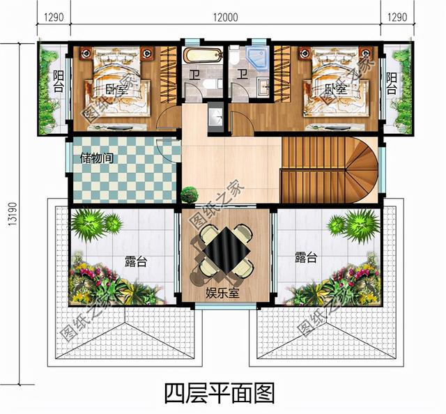 四層複式別墅設計圖,大氣外觀振人心,安逸生活有保障