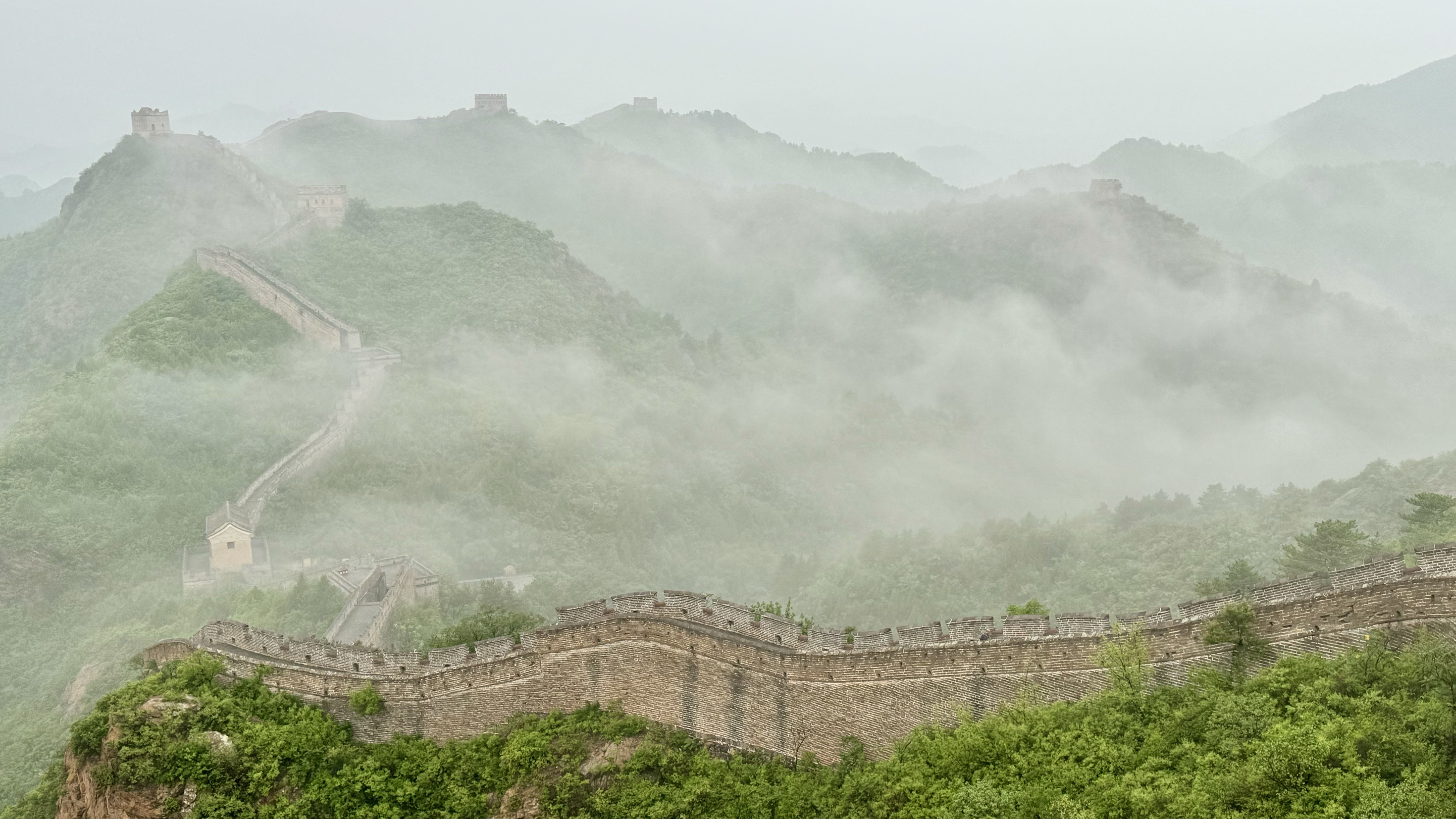 早晨长城的图片图片