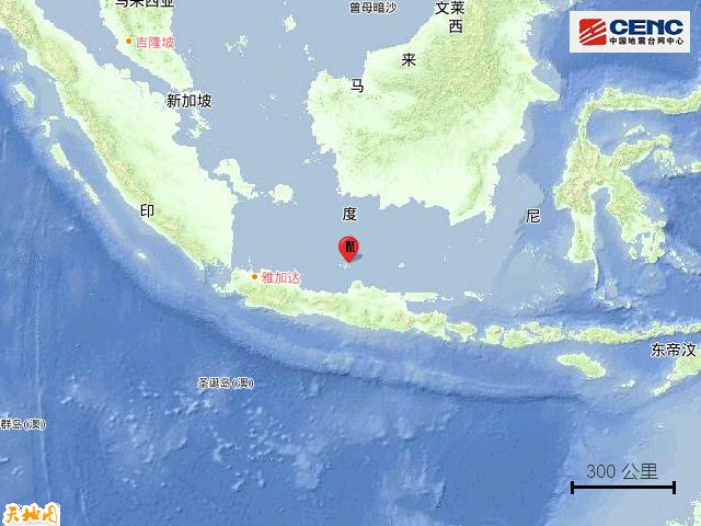 印尼爪哇岛附近海域发生63级地震