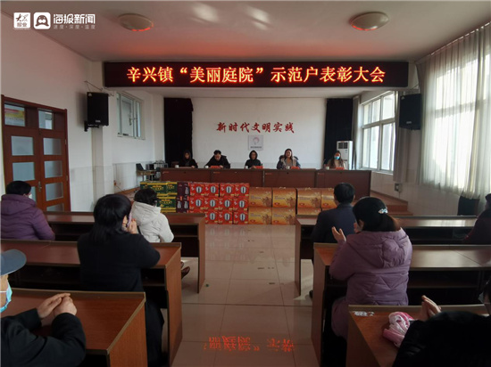 诸城辛兴镇:召开"美丽庭院"示范户表彰大会