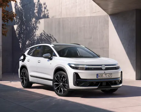 VW is exhibiting at the Paris show for the first time in 20 years, unveiling its new all-electric ID Tiguan. Photograph: Volkswagen AG