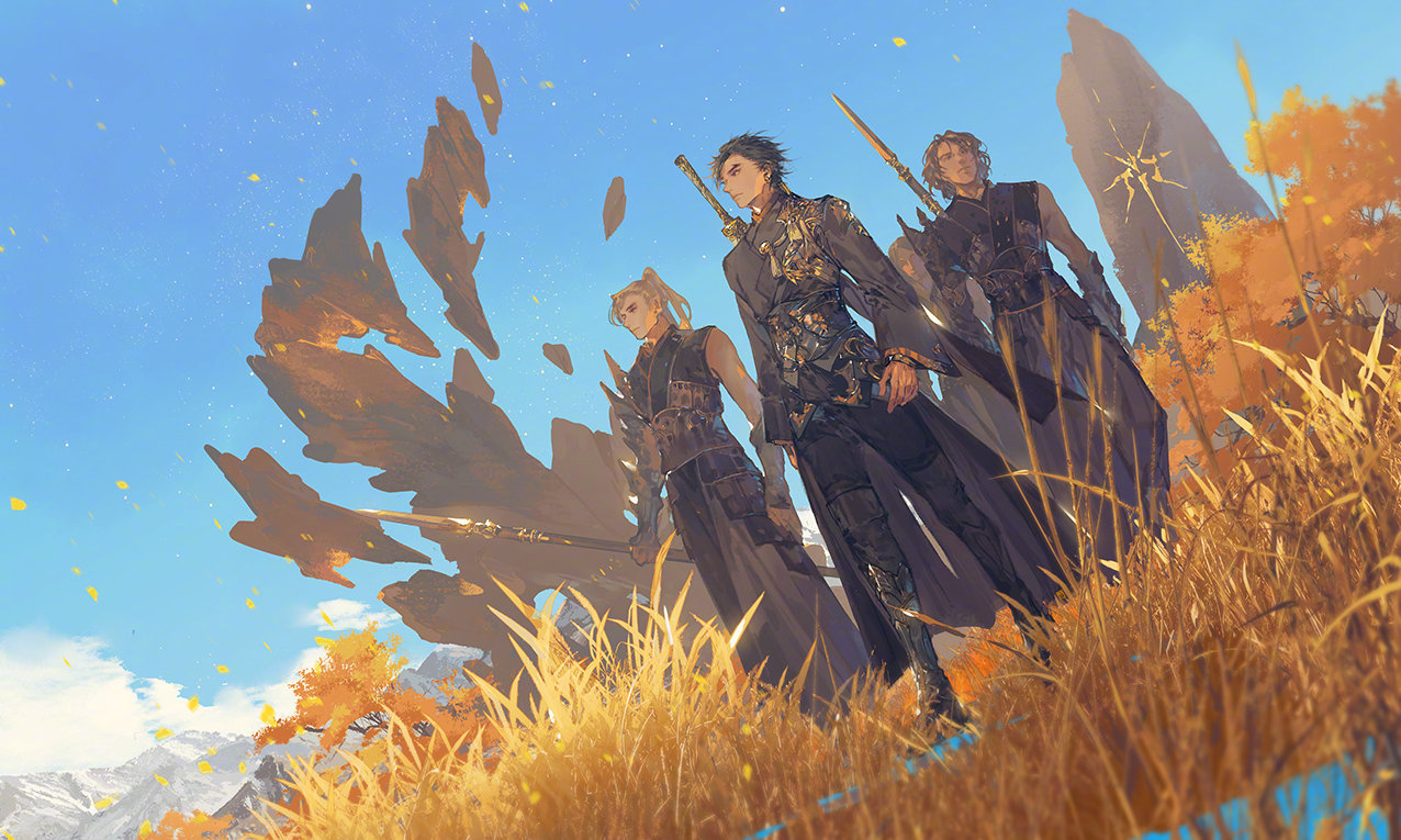 中国画师「伊吹鸡腿子」作品欣赏:水墨风格的绝美古风人物插画