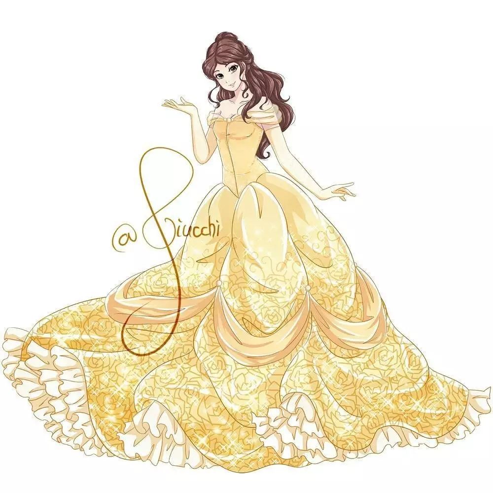 迪士尼公主:当欧美风变成日漫风,茉莉变漂亮了,白雪公主更白了