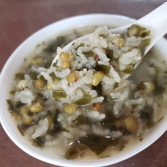 海带绿豆粥,清热解毒,降血压,血脂
