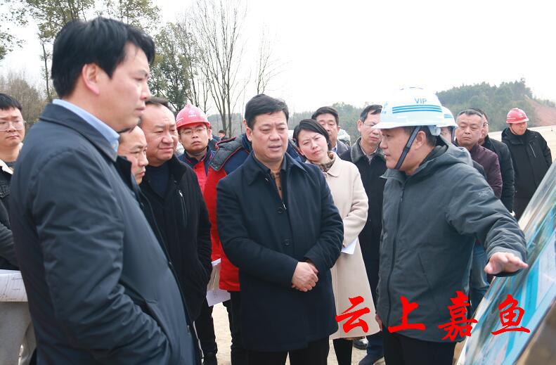 王永胡金云调研g351嘉鱼县朱砂至罗家洲新建公路工程