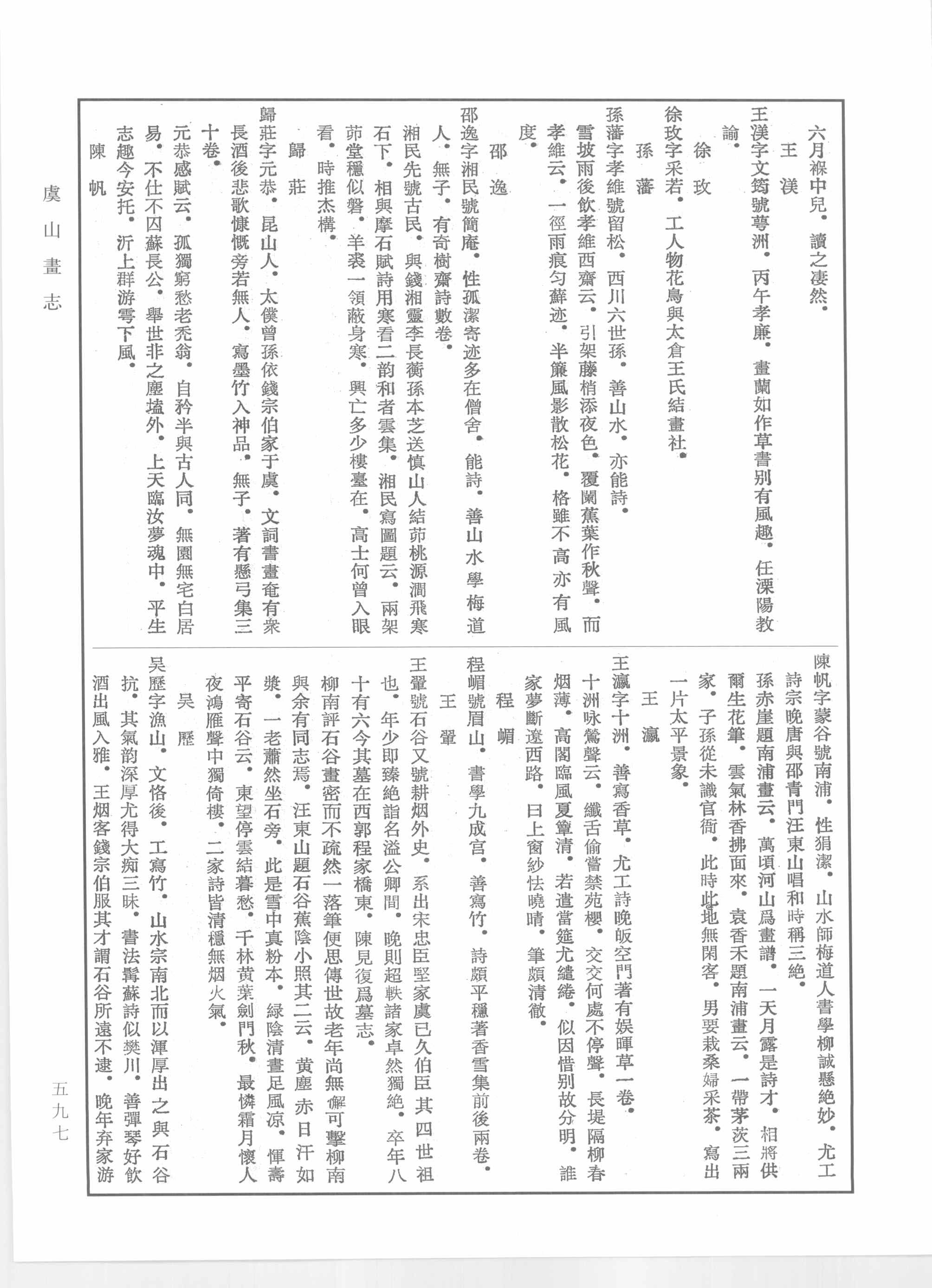 清代郏抡逵编著中国清代画史著作《虞山画志》