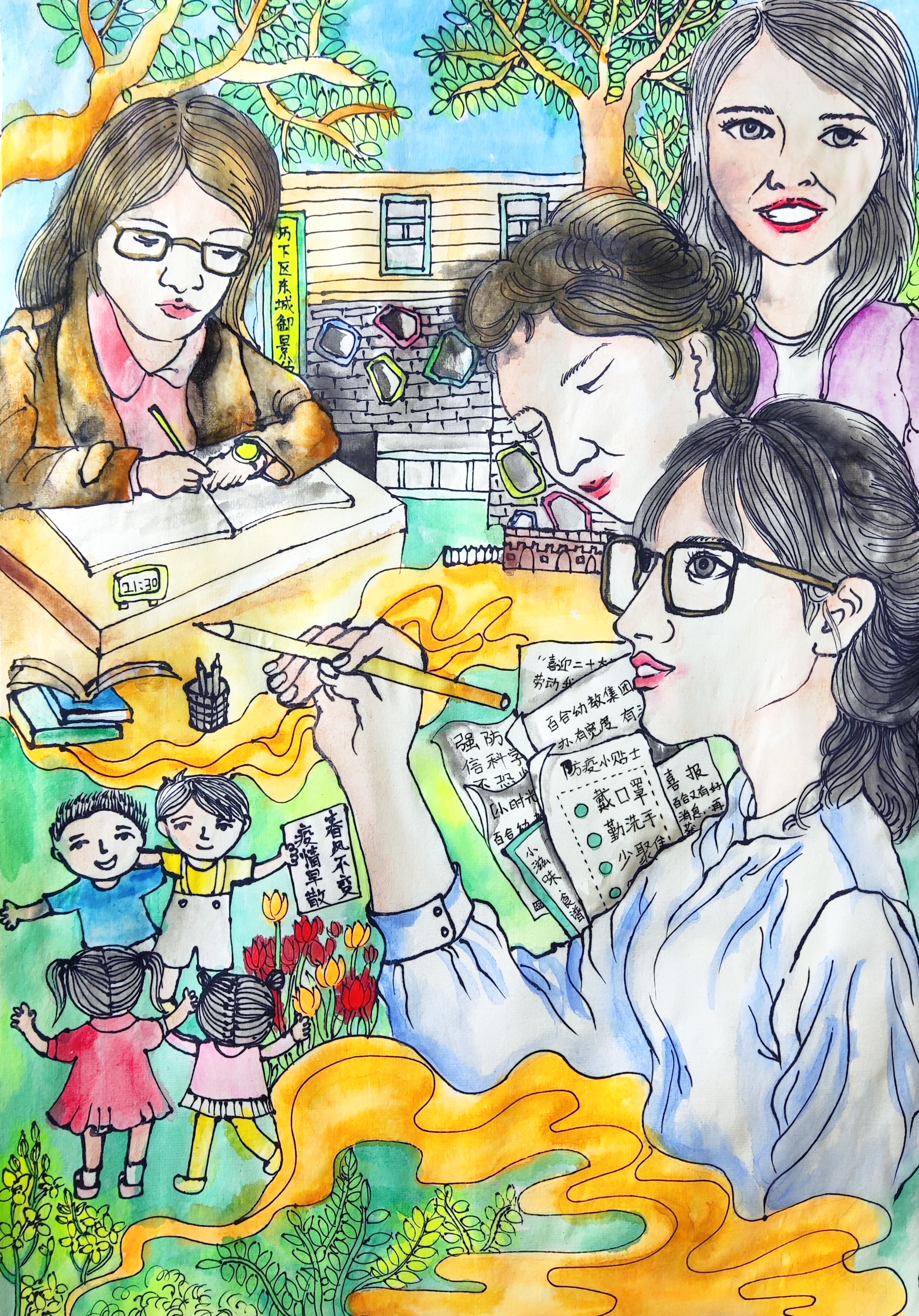 说,写,画,舞,食 青年教师展现青春正能量