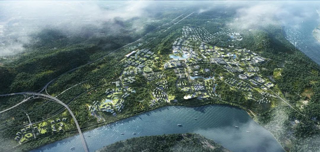 同济设计首次公开重庆江洲湾概念规划效果图 江津乘风而上