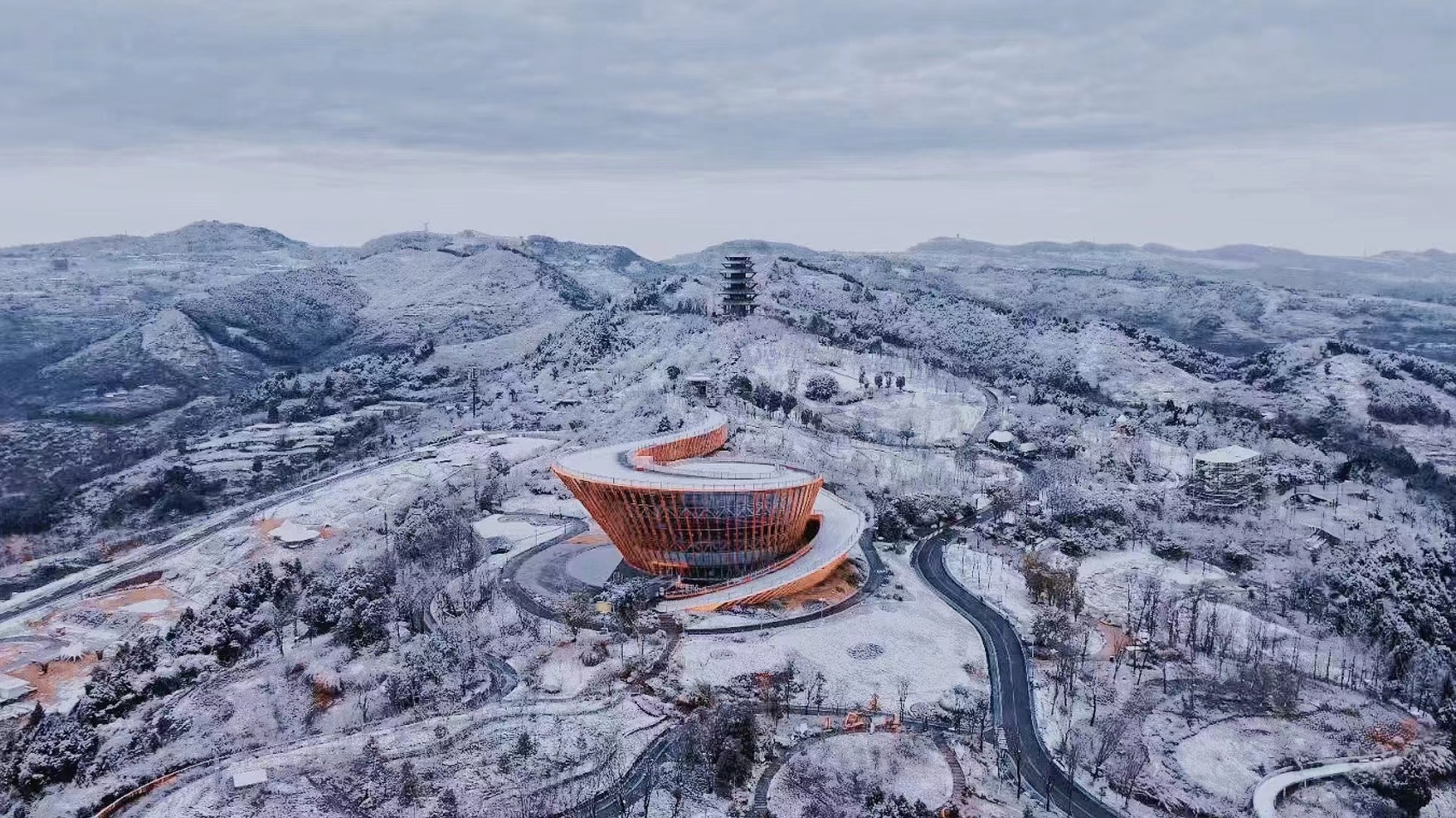 成都下雪的旅游景点图片