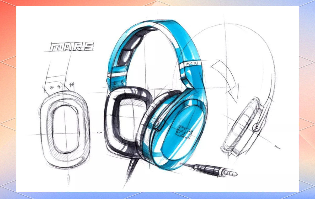 从平面到立体:耳机手绘的详细步骤解析