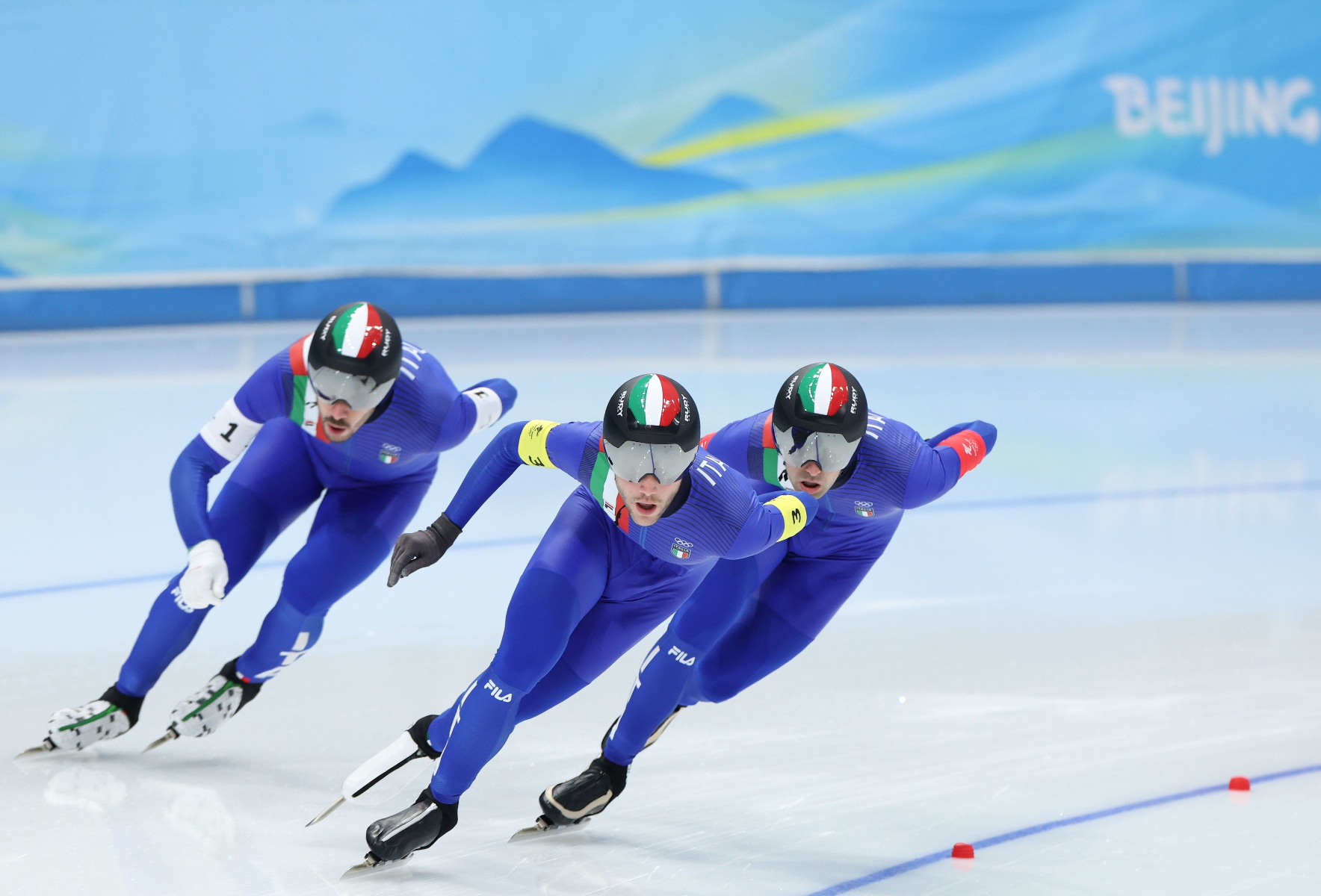 (北京冬奥会)速度滑冰——男子团体追逐决赛赛况(6)