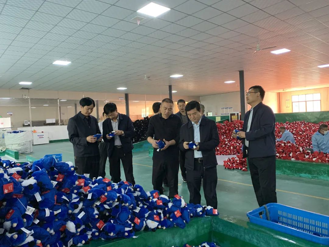 杨义龙到民主镇调研毛绒玩具产业发展和乡村振兴工作