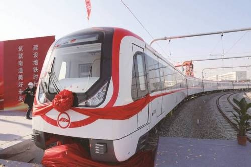 「江苏经济报」南通轨道交通1号线首列车顺利接车亮相