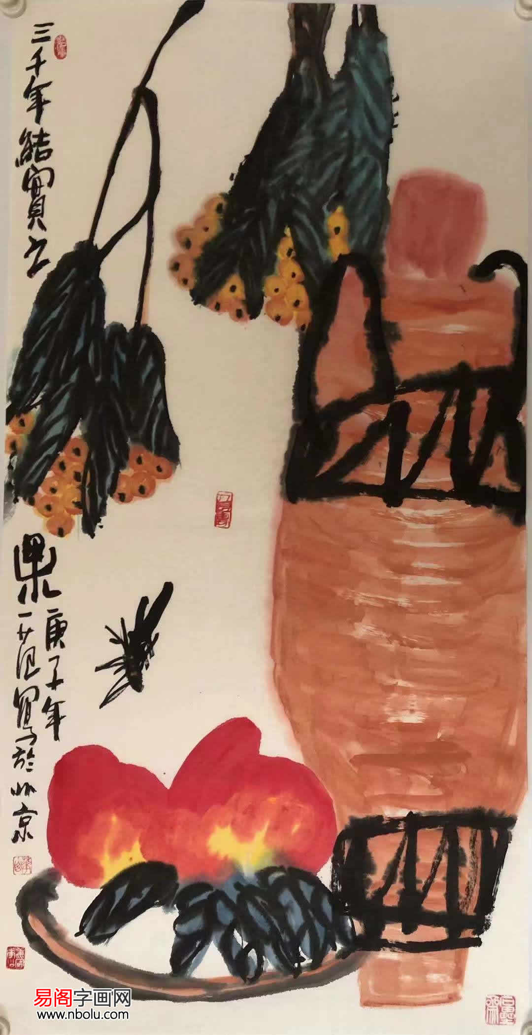 姜国华泼墨泼彩作品赏析色彩绚丽气格雄浑