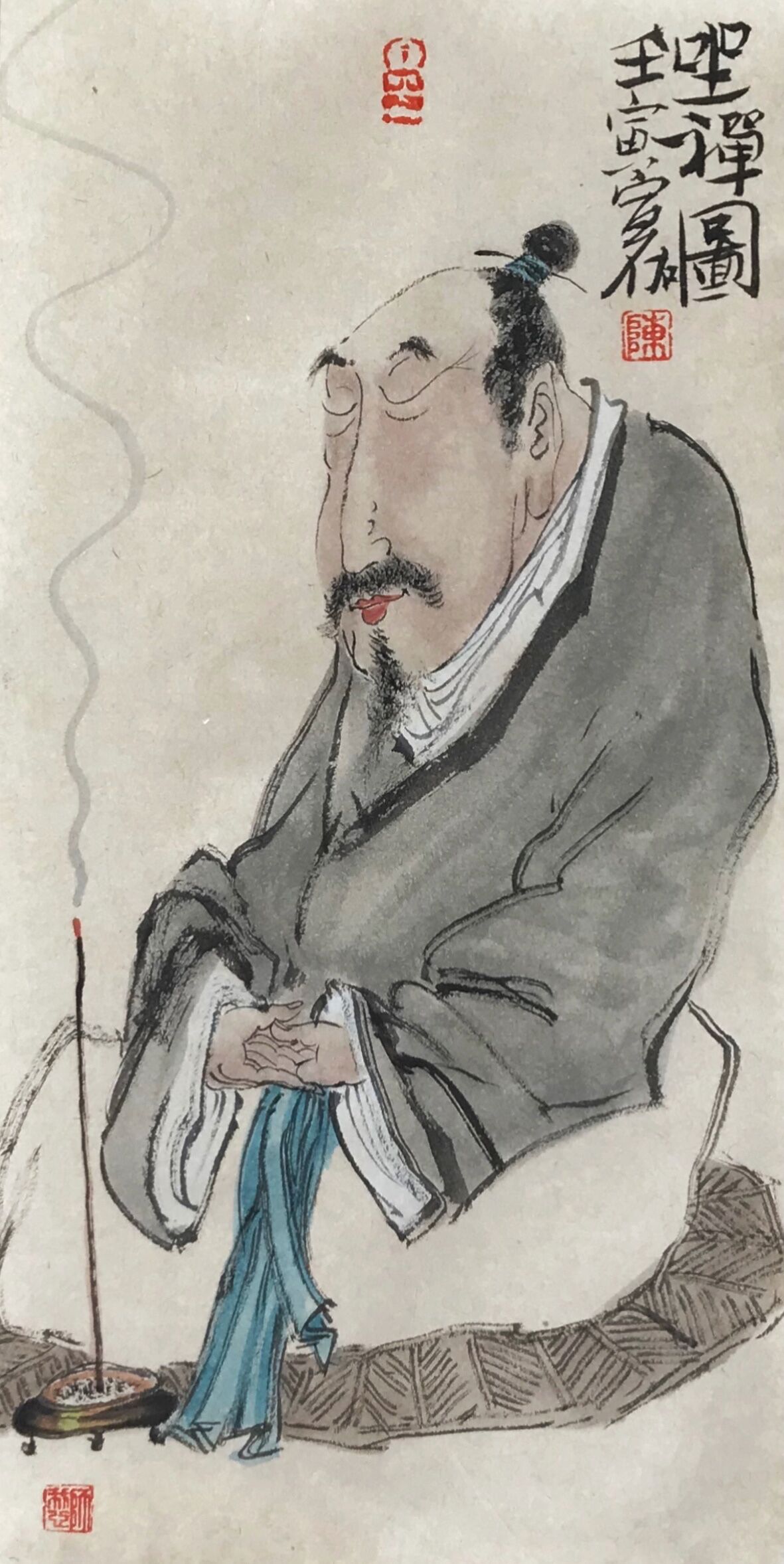 宣佑 陈福乐国画人物册页八帧