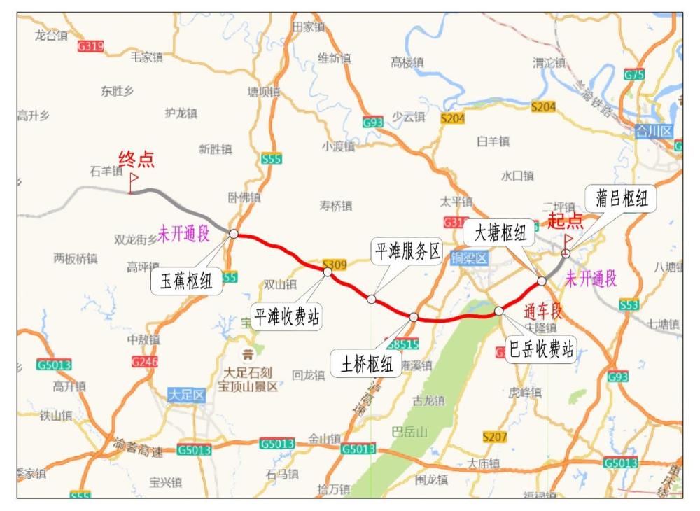 荣昌安岳高速线路图图片