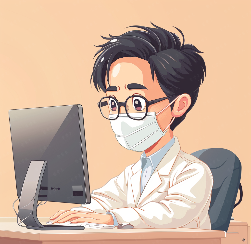 医生手绘卡通头像系列