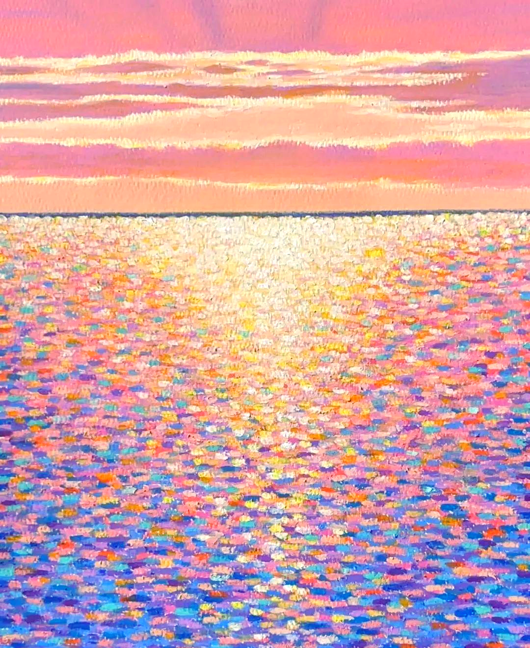 蜡笔绘制的点画艺术,展现多样美感!