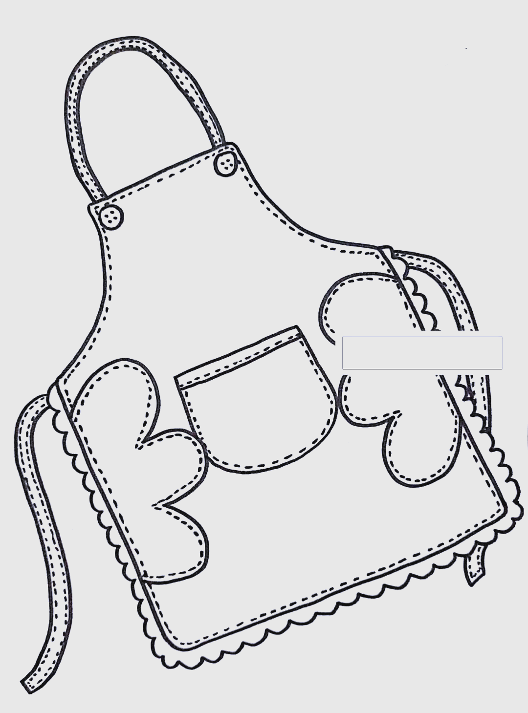 母亲节绘画指南:绘制妈妈做饭的围裙