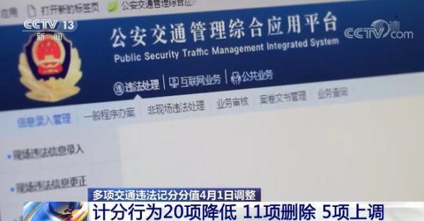 道路交通安全違法行為記分管理辦法4月調整 都有哪些變化?詳解來了!