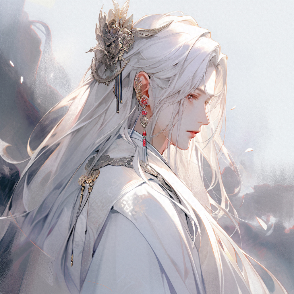 男生古风头像,与君承诺,风雪白头