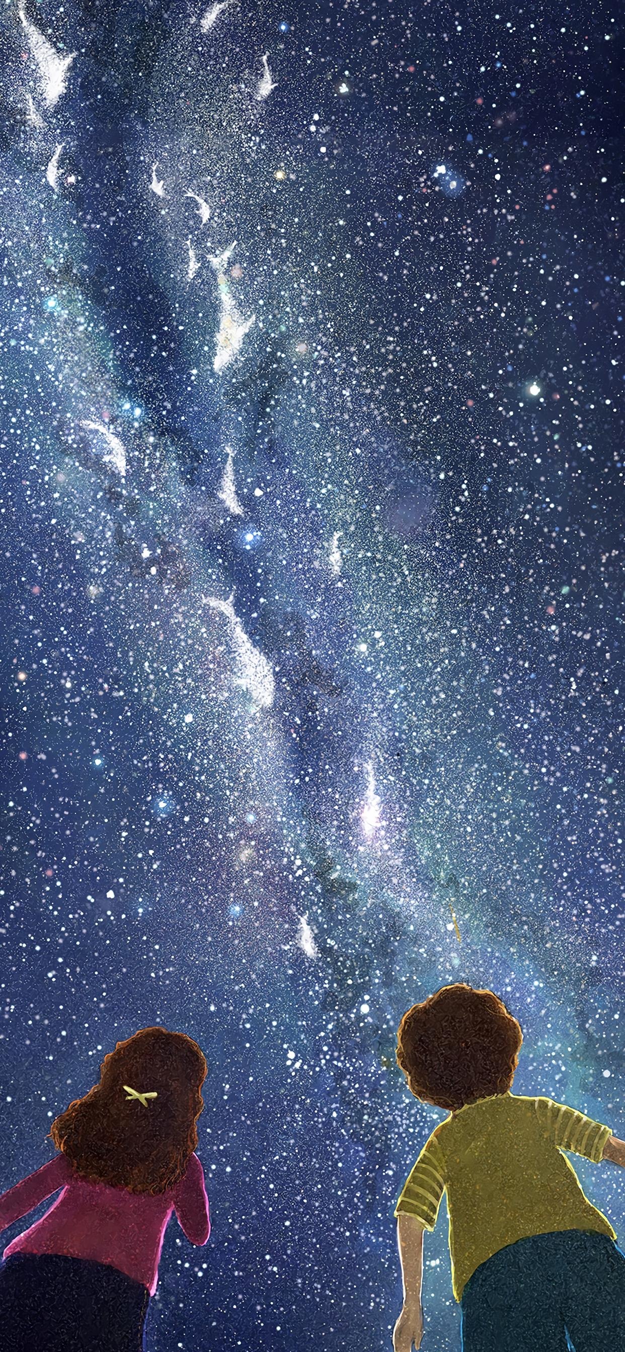 手绘意境插画手机壁纸 高清壁纸无水印