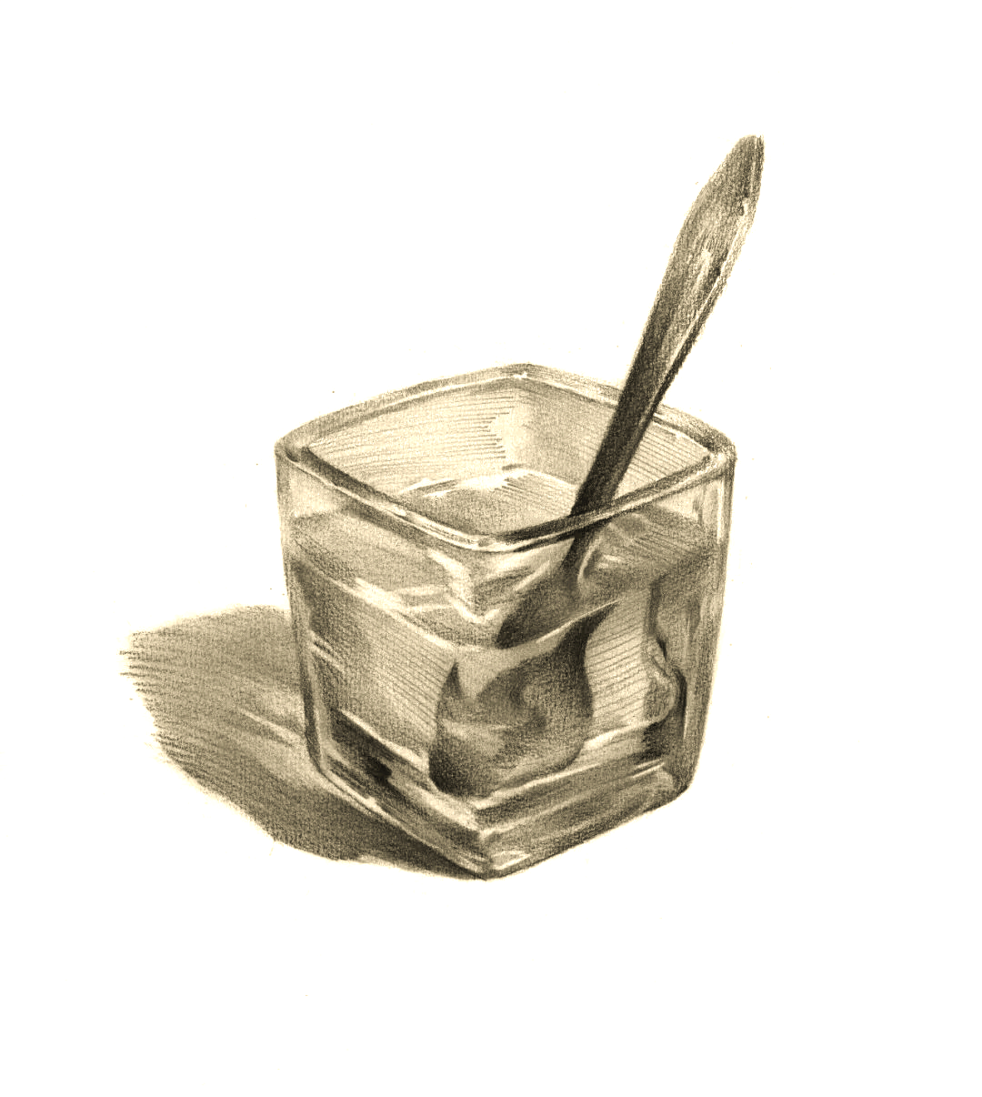 在静物素描中,阴影的描绘是不可或缺的一环