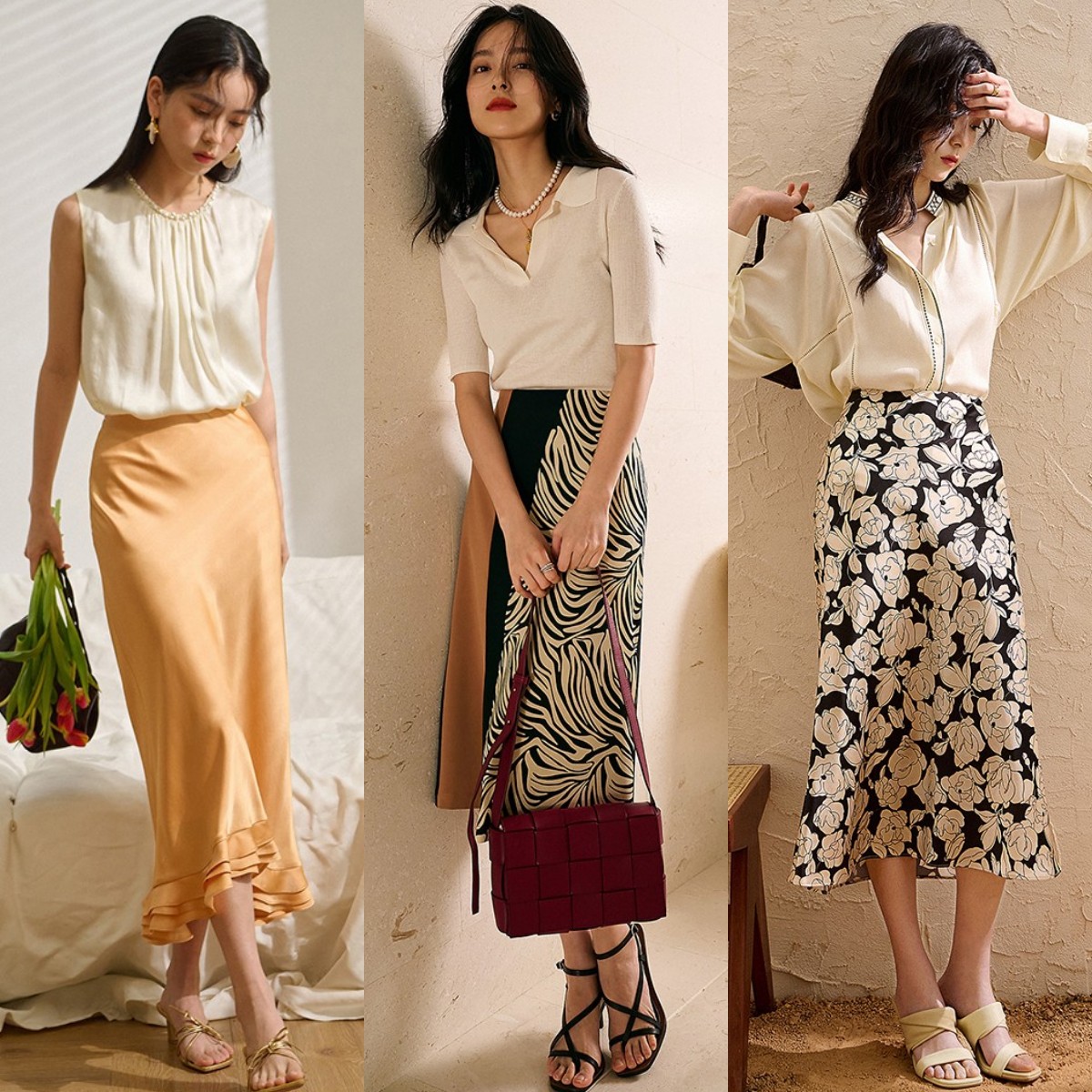 夏天穿"半身裙",该搭配什么鞋子?试试这3双,温柔随性又优雅