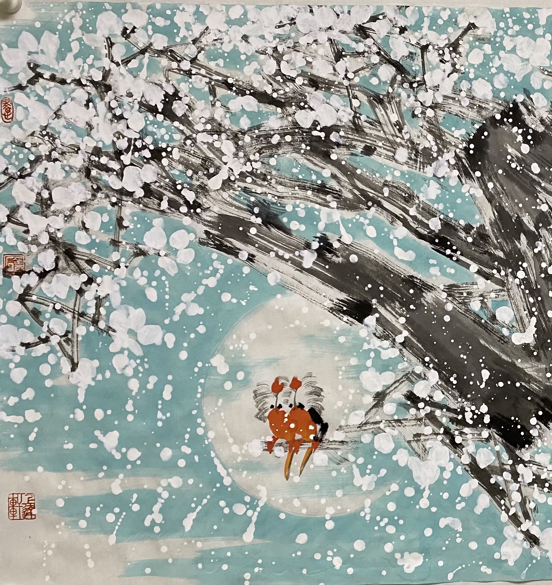 雪梅国画作品欣赏图片