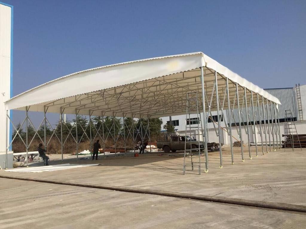 移动伸缩推拉蓬安装方法!