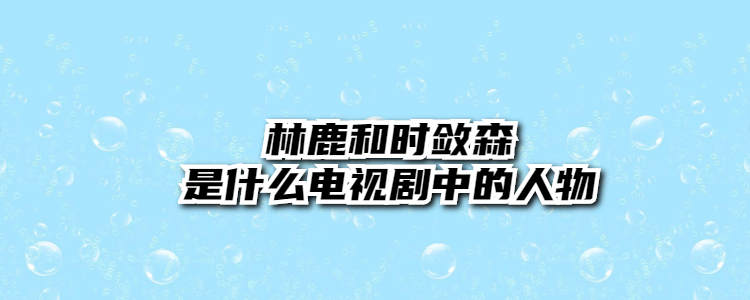 林鹿和时敛森是什么电视剧中的人物