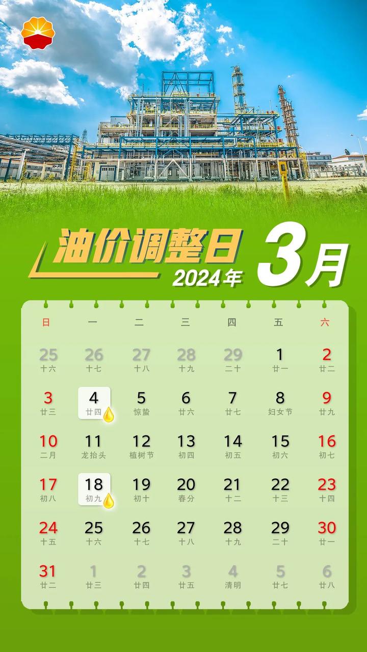 2024全年油价调整时间表出炉!实用收藏!