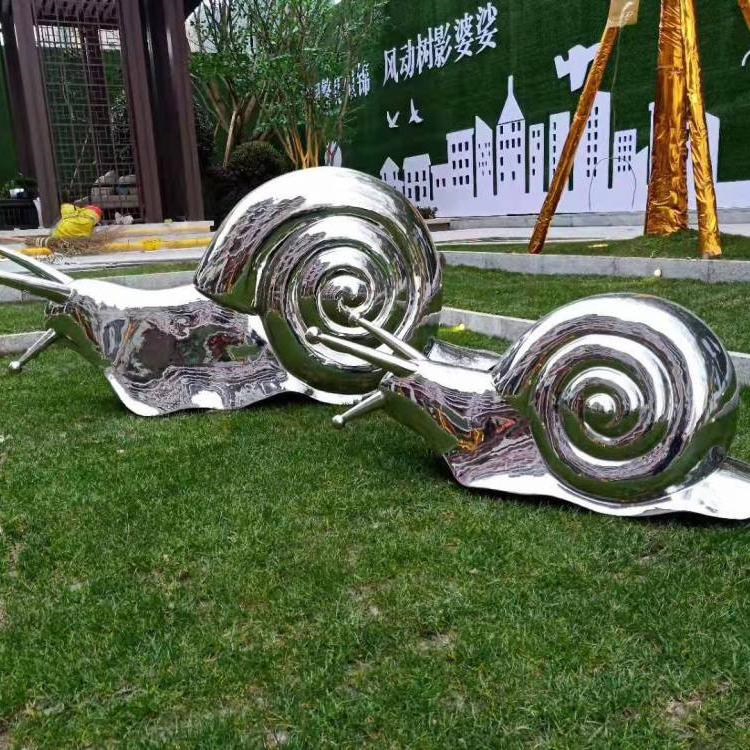 不锈钢蜗牛雕塑纹路 baijiahao.baidu.com