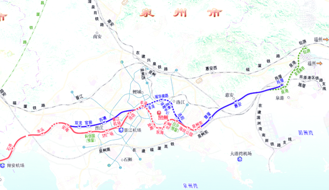 厦漳泉城际铁路r1线调整:泉州段新增预留站与线路规划变更