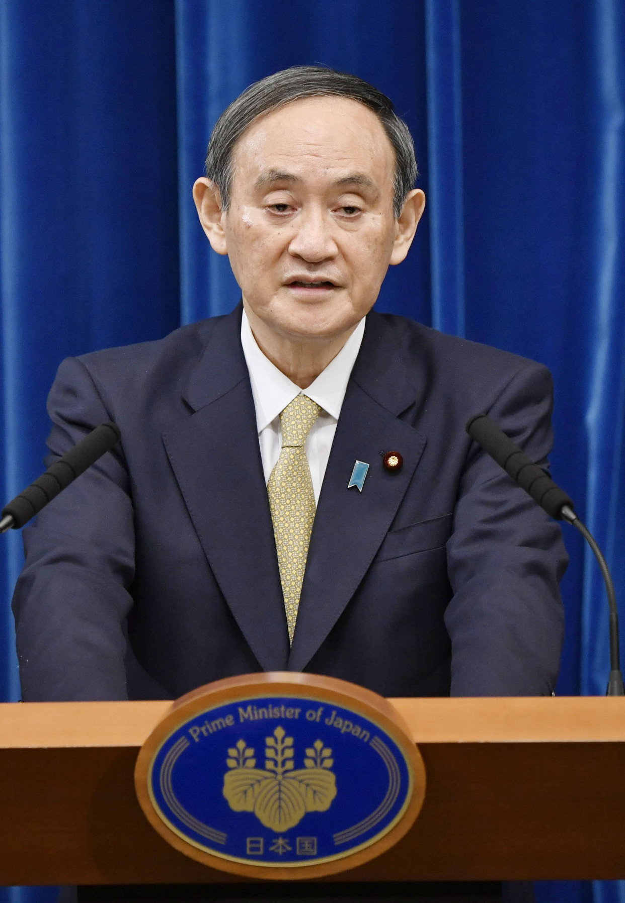 日本首相菅义伟:决心控制疫情举办东京奥运会