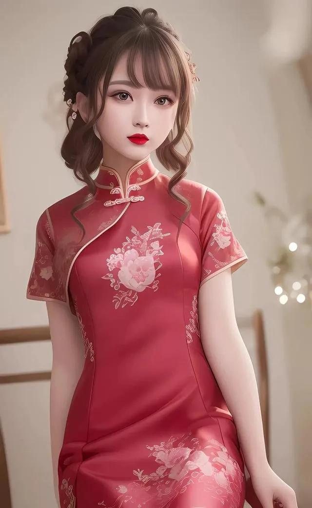 唯美壁纸|旗袍美女|你这么温柔,你走两步,风都变甜了