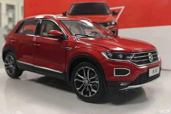 罕见色系,玛雅红t-roc探歌车模闪亮登场